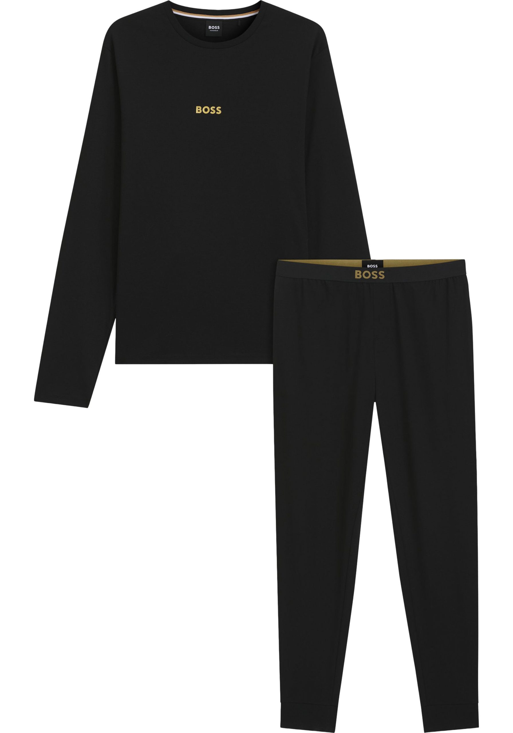 pyjama-set-heren-756jbn-1.jpg BOSS Relax Long Set, heren pyjama set, zwart - Afbeelding 1