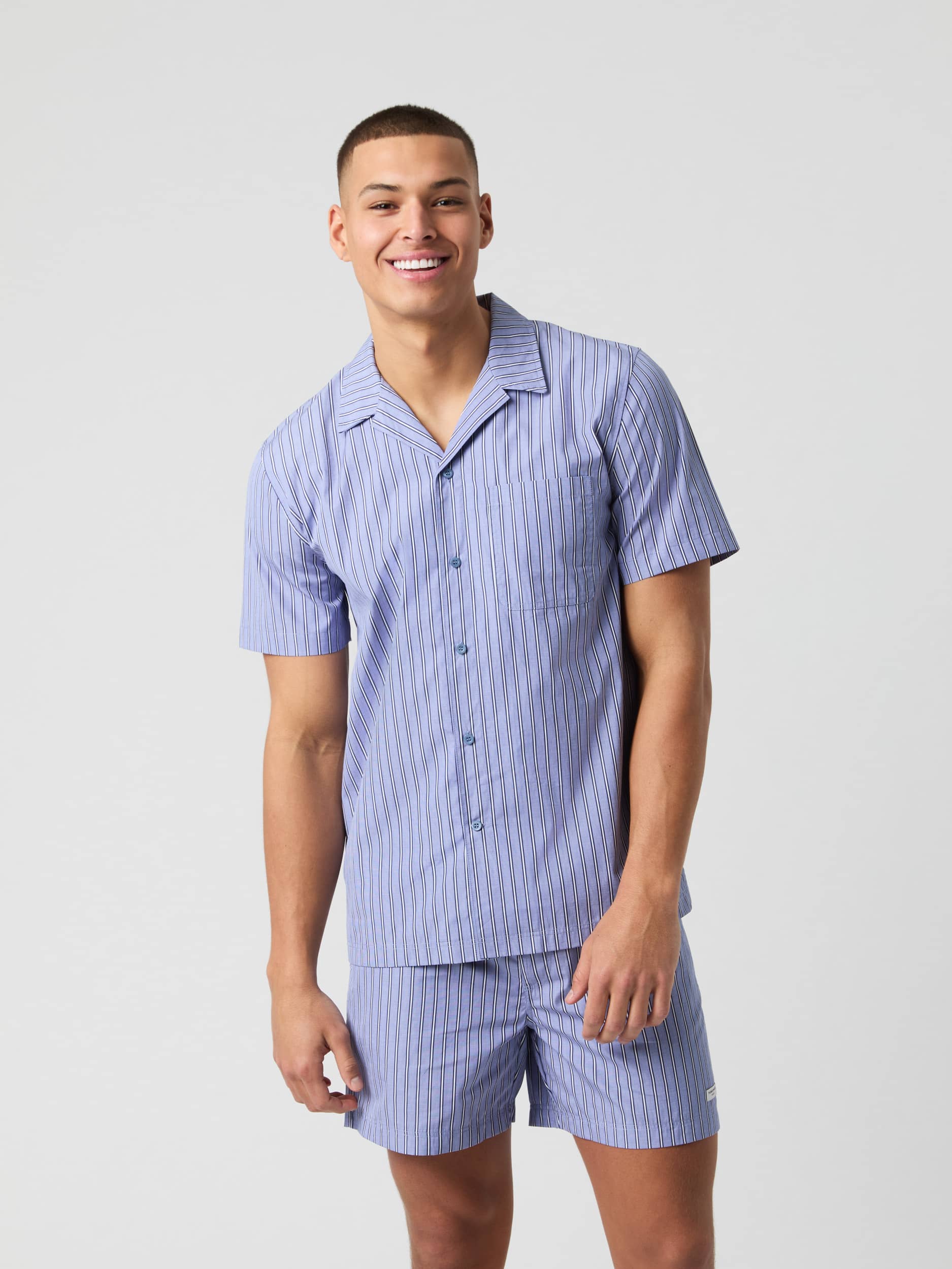 pyjama-shirt-heren-449xtn-1.jpg Thomas Mason Shortsleeve Pyjama Shirt - Afbeelding 1