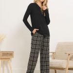 Kopen Zwart Long Tall Sally geruite pyjama van Next Nederland