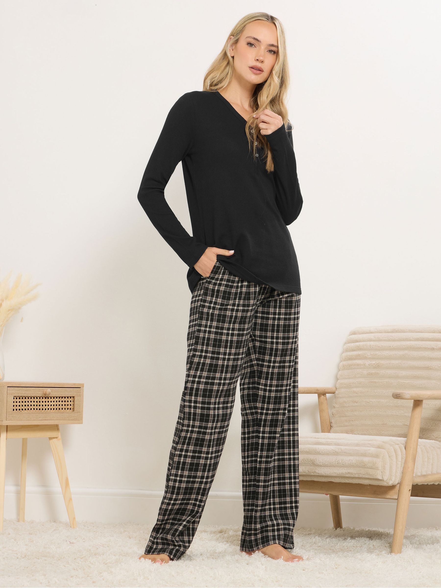 pyjama-tall-065wfj-1.jpg Kopen Zwart Long Tall Sally geruite pyjama van Next Nederland - Afbeelding 1