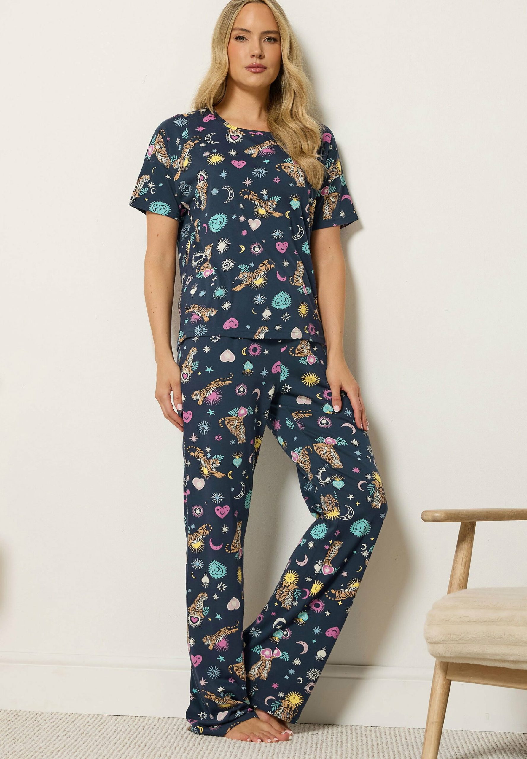 pyjama-tall-122qnk-1.jpg Long Tall Sally TALL PYJAMAS SET Pyjama navy/donkerblauw Zalando.nl - Afbeelding 1