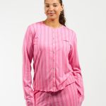 Nora pyjama top | Co ord set | Roze gestreept | Tall – The Wildflower Club