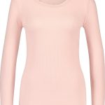 Hunkemöller Dames Pyjama shirt Lange mouw rib Ronde hals Maat L | bol