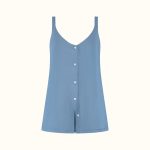 Coco & Cici TENCEL Pyjama Top Dames Donker Blauw L – vtwonen shop