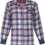 Irresistible Dames Pyjama Top Lange mouw, geruit flannel van 100% katoen Maat L | bol