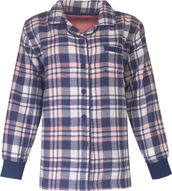 pyjama-top-dames-749zho-1.jpg Irresistible Dames Pyjama Top Lange mouw, geruit flannel van 100% katoen Maat L | bol - Afbeelding 1