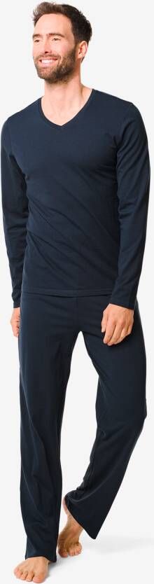 pyjamabroek-heren-hema-666dki-1.jpg HEMA Heren Pyjama Donkerblauw (donkerblauw) Kledingwinkel.nl - Afbeelding 1
