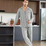 iClosam Pyjama voor heren tweedelige pyjama van katoen, top en broek met lange mouwen Nachtkleding Loungewear Comfortabel en ademend S XXL : Amazon.nl: Kleding, schoenen & sieraden
