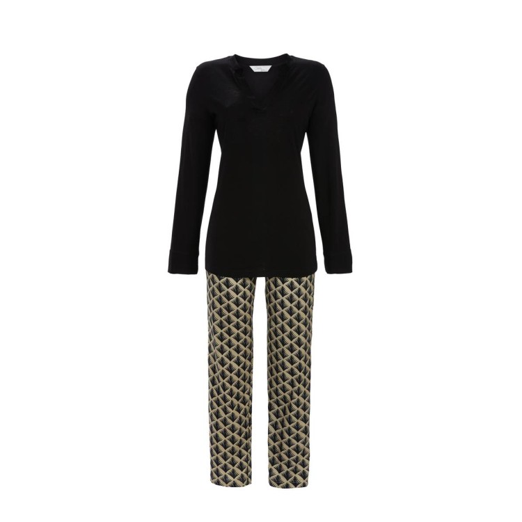 ringella-pyjama-dames-sale-220gpq-1.jpg Ringella Cherie Line dames pyjama 5571205 schwarz - Afbeelding 1