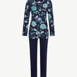 Ringella Pyjama lounge Navy met groen en blue