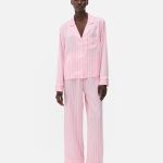 Satijnen gestreepte pyjama Roze Dames | Primark