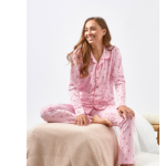dames pyjama roze maan sterren Little Label