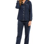 Pastunette Pastunette Deluxe dames pyjama satijn doorknoop