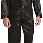 Satijnen pyjama voor heren, nachtkleding, loungewear, Zwart, XL : Amazon.nl: Kleding, schoenen & sieraden