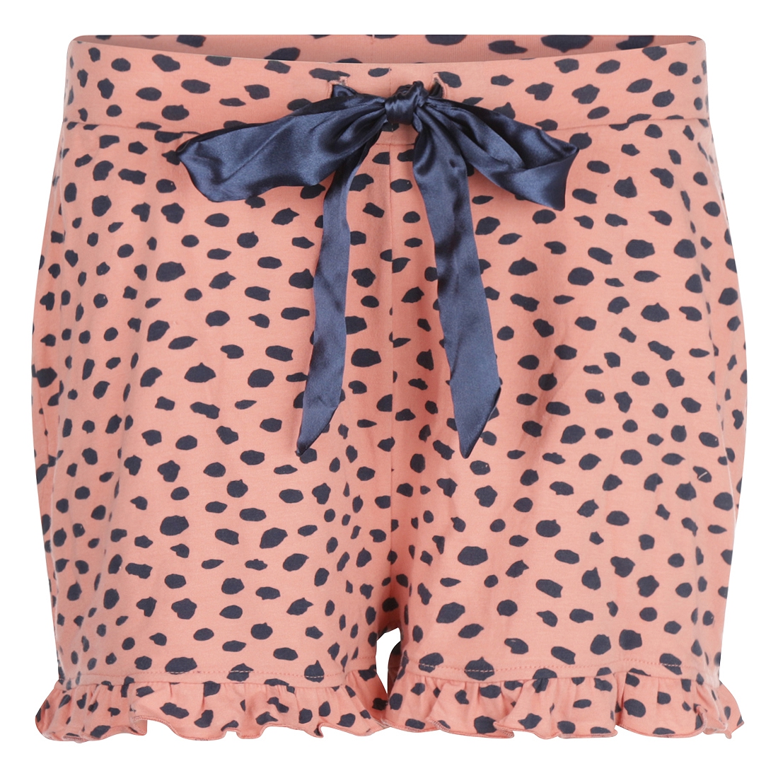 short-pyjama-dames-064bfs-1.jpg CHARLIE CHOE DAMES PYJAMA SHORT STIPPEN ROZE - Afbeelding 1