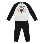 Pyjama Lang Volwassenen Stranger Things Tweedelig van Katoen en Polyester Zwart | Decathlon