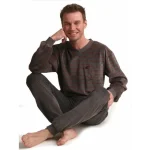 heren pyjama badstof velours 451735