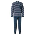 Gentlemen warme winter heren pyjama 114300 zacht velours V hals