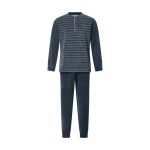 Gentlemen warme heren pyjama 114267 velours knoophals