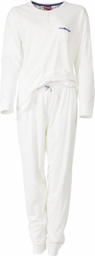 witte-pyjama-dames-237pva-1.jpg Medaillon Dames Pyjama Wit Maten: 40/42 | bol - Afbeelding 1