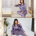 Pyjama Dames Satijnen Pyjama Set met knoopsluiting, Tweedelige Zijden Pyjama Voor Dames, V hals Zachte Zijden Pyjama Nachtkleding, Loungewear Voor Alle Seizoenen : Amazon.nl: Kleding, schoenen & sieraden