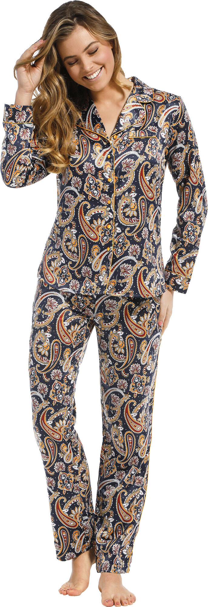 zijde-pyjama-dames-985lfo-1.jpg Satijnen pyjama dames - Afbeelding 1