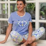 Rebelle by Pastunette Dames zomer pyjama met capri broek summer