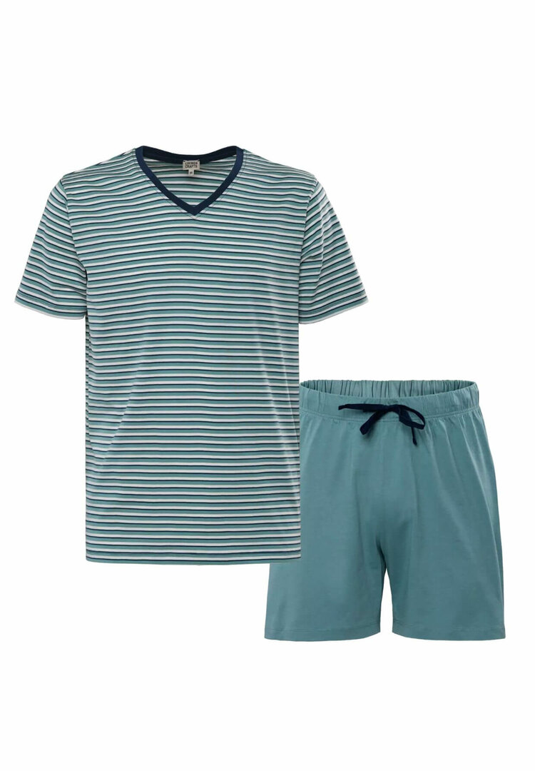 zomer-pyjama-947zax-1.jpg Heren pyjamaset korte mouw reef waters Lotika - Afbeelding 1