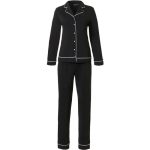 Dames doorknoop pyjama zwart | Pyjama webshop | Online de mooiste pyjama's, nachthemden, ondermode en meer